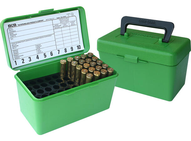 MTM Patronboks Deluxe Extra Large H50-XL-10, 50-skd for 338 Lapua mfl. 